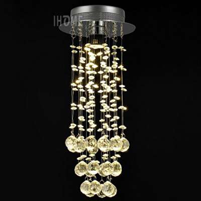 Modern mini GU10 transparent crystal ball ceiling light